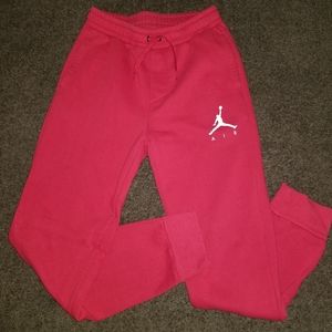 Jordan Red Sweats Youth Large